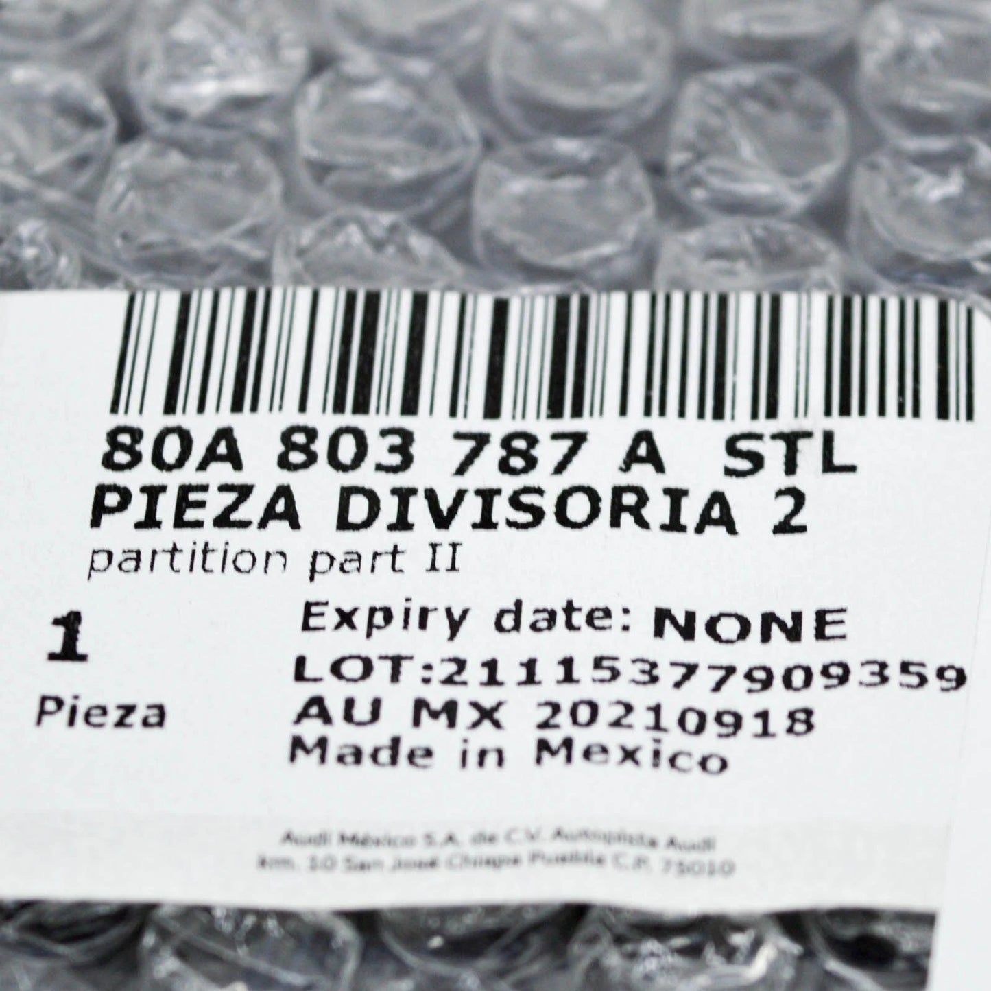 NEW AUDI Q5 FY 80A REAR LEFT UPPER QUARTER PANEL FILLER 80A803787ASTL ORIGINAL