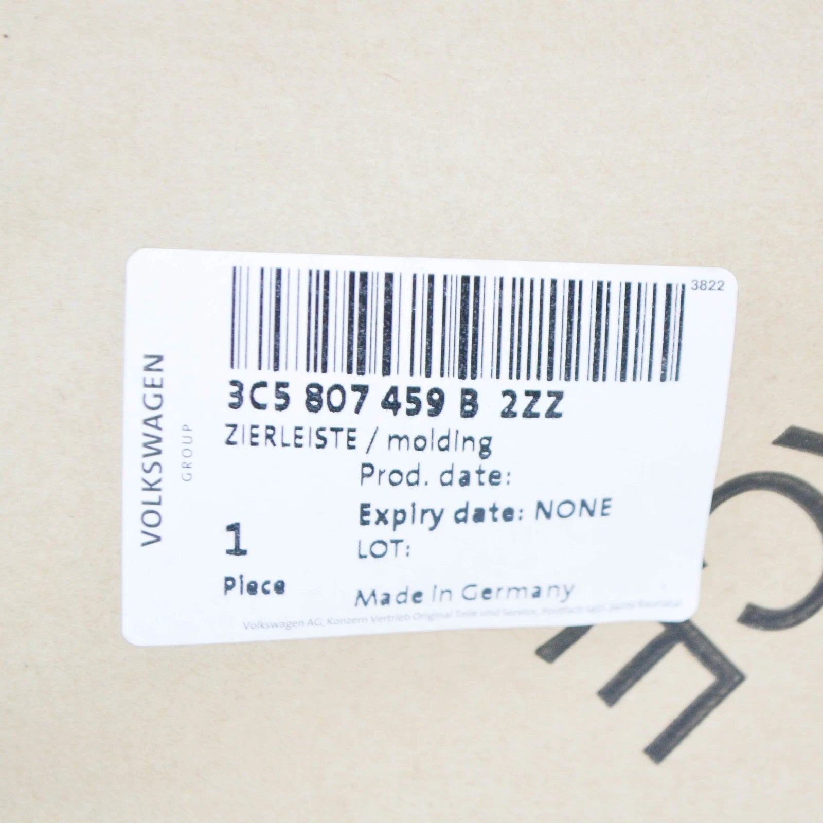 NEW VOLKSWAGEN PASSAT 3C B6 REAR BUMPER LEFT MOLDING TRIM 3C5807459B2ZZ