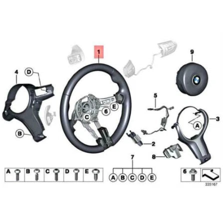 NEW BMW M2 COUPE F87 M SPORT STEERING WHEEL LEATHER 32307847606 ORIGINAL
