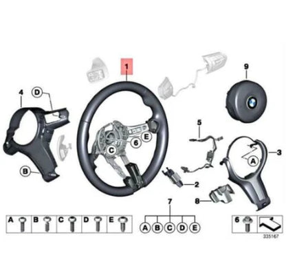 NEW BMW M2 COUPE F87 M SPORT STEERING WHEEL LEATHER 32307847606 ORIGINAL