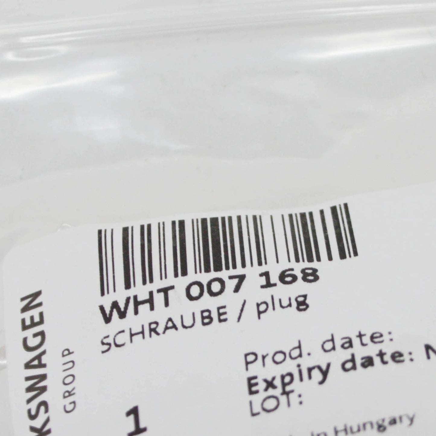 NEW VW GOLF 5G MK7 FRONT AXLE DIFFERENTIAL LOCK SEALING PLUG WHT007168 ORIGINAL