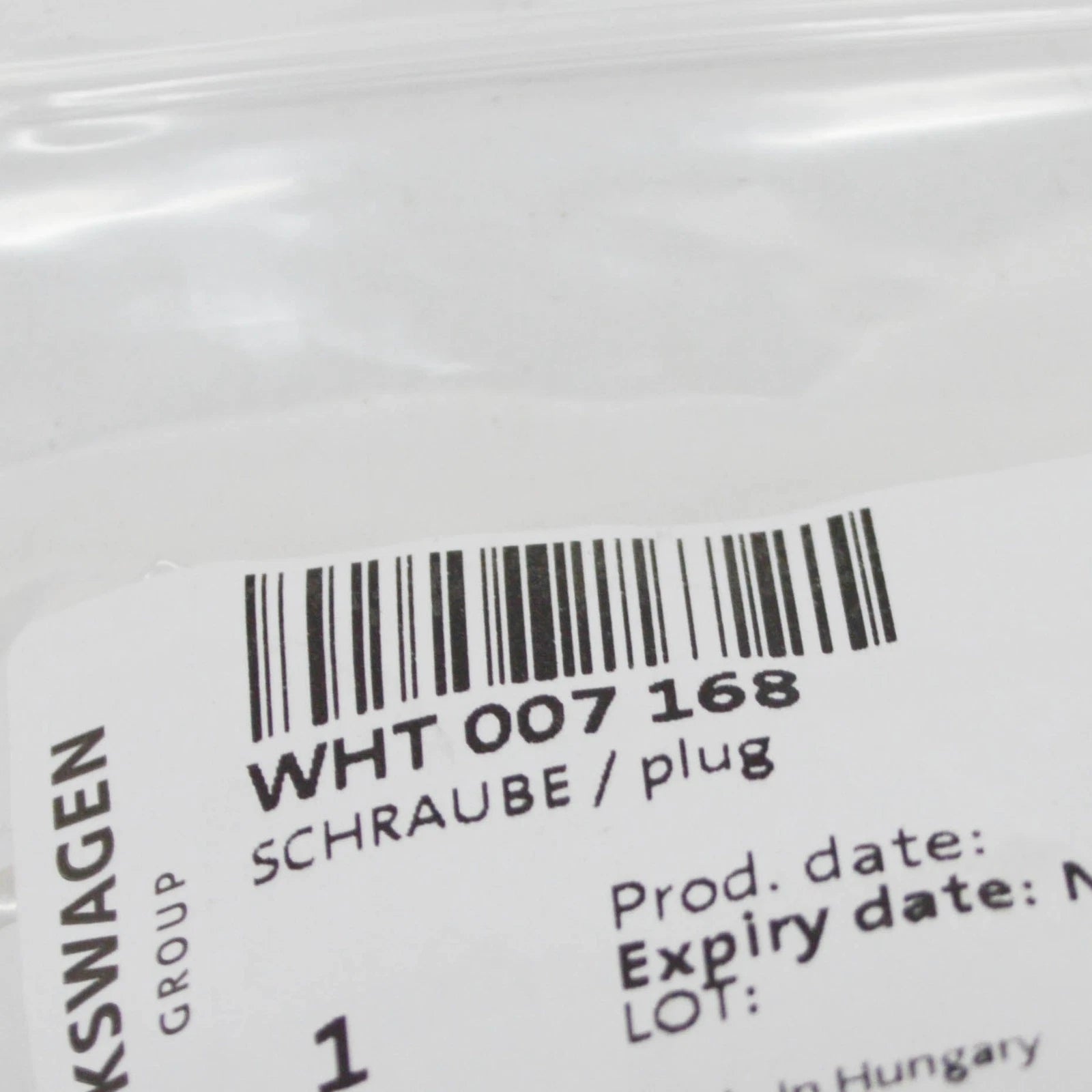 NEW VW GOLF 5G MK7 FRONT AXLE DIFFERENTIAL LOCK SEALING PLUG WHT007168 ORIGINAL