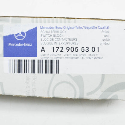 NEW MERCEDES-BENZ SLK R172 UPPER CONTROL PANEL SWITCH BLOCK A1729055301 ORIGINAL