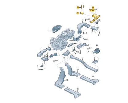 NEW AUDI A4 B9 AIR GUIDE DUCT RHD 8W2819725A ORIGINAL