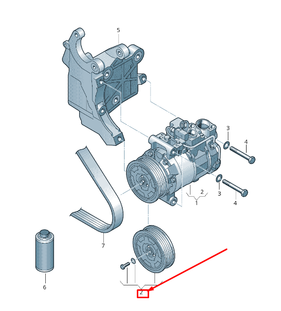 new audi a4 avant b8 a/c compressor clutch pulley 8k0260810e original
