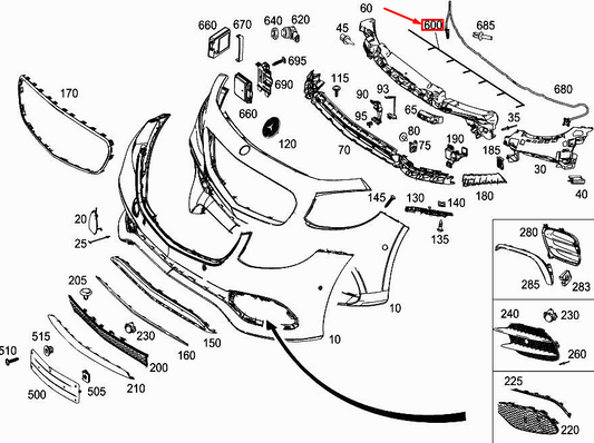 new mercedes-benz e w213 front bumper wiring harness a2135405103 original