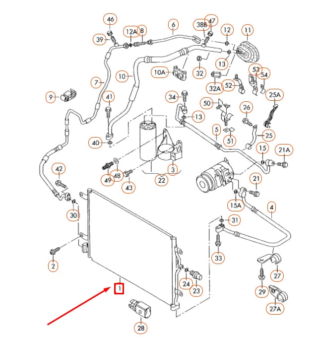 NEW AUDI A4 B7 A/C CONDENSER 8E0260403T ORIGINAL