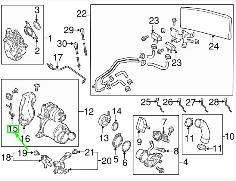 new volkswagen passat b8 3g exhaust intermediate pipe 04l131582b original