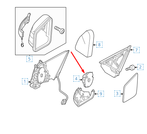 NEW MB S-CLASS W221 WING MIRROR ACTUATOR MOTOR A2218205542 2011 ORIGINAL