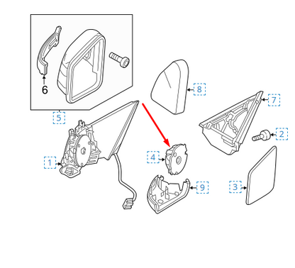 NEW MB S-CLASS W221 WING MIRROR ACTUATOR MOTOR A2218205542 2011 ORIGINAL