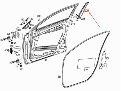 new mercedes-benz a w177 front right door applique a1777220200 original
