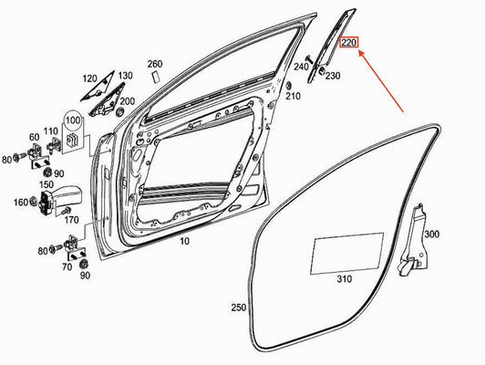 new mercedes-benz a w177 front right door applique a1777220200 original