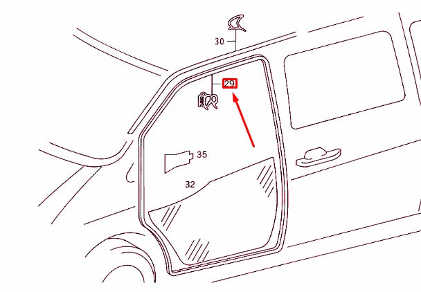 NEW MERCEDES-BENZ VITO W638 FRONT DOOR SEAL A6387320258 ORIGINAL