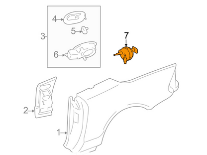 NEW MERCEDES-BENZ SL R230 FUEL TANK CAP LOCK A2308000275 ORIGINAL