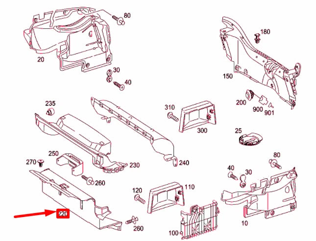 NEW MB SLK R171 LUGGAGE TANK PARTITION WALL BOTTOM TRIM A17169304919E30 ORIGINAL