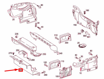 NEW MB SLK R171 LUGGAGE TANK PARTITION WALL BOTTOM TRIM A17169304919E30 ORIGINAL