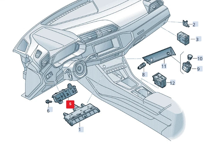 NEW AUDI A6 C8 FRONT DASH LIGHTS CONTROL SWITCH UNIT LHD 4K1941501M ORIGINAL