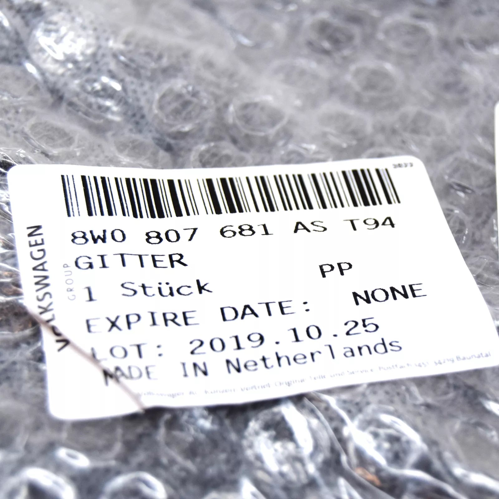 NEW AUDI RS4 B9 FRONT BUMPER LEFT SIDE FOG LIGHT GRILLE 8W0807681AST94 ORIGINAL