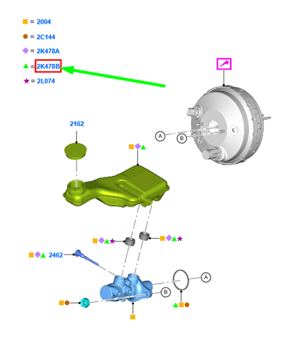 new ford mondeo mk5 brake fluid tank lhd 2300716 dg9c-2422-mc original