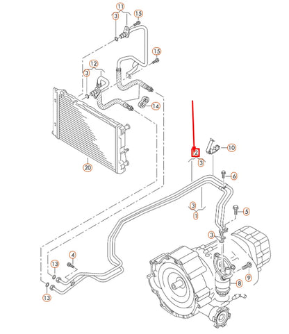 NEW AUDI A4 B8 GEARBOX OIL PRESSURE LINE 8K0317817CS