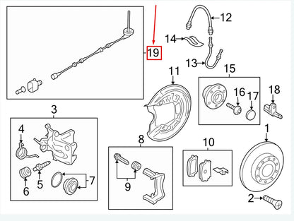 NEW VW JETTA MK6 16 REAR LEFT ABS SENSOR WIRING HARNESS 5C0927904M ORIGINAL