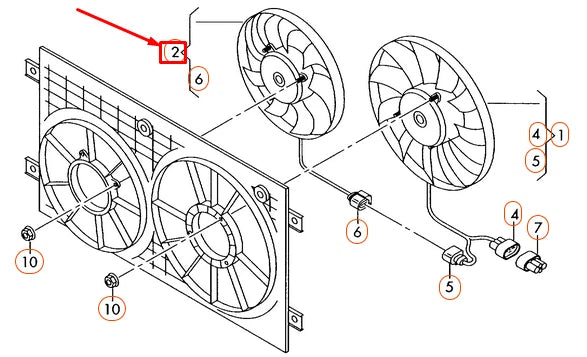 NEW AUDI A3 8P RADIATOR FAN 1K0959455ET ORIGINAL