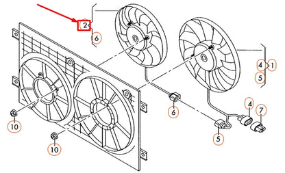 NEW AUDI A3 8P RADIATOR FAN 1K0959455ET ORIGINAL