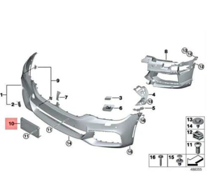 NEW BMW M5 F90 FRONT BUMPER M LICENSE NUMBER PLATE HOLDER 51138065316 ORIGINAL