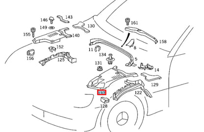 NEW MERCEDES-BENZ S W140 WHEELHOUSE CAP A1408200178 1998 23437529 ORIGINAL