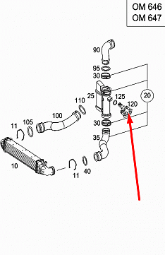NEW MB M-CLASS W164 AIR TEMPERATURE SENSOR A6511530028 3.0 DIESEL ORIGINAL