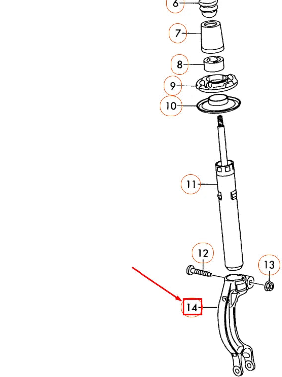 NEW AUDI A4 B8 FRONT LEFT SHOCK ABSORBER FORK BRACKET 8K0413037L ORIGINAL