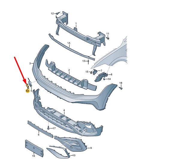 NEW VOLKSWAGEN TIGUAN AD1 RIGHT LOWER TOW HITCH COVER CAP 5NN807241B9B9 ORIGINAL