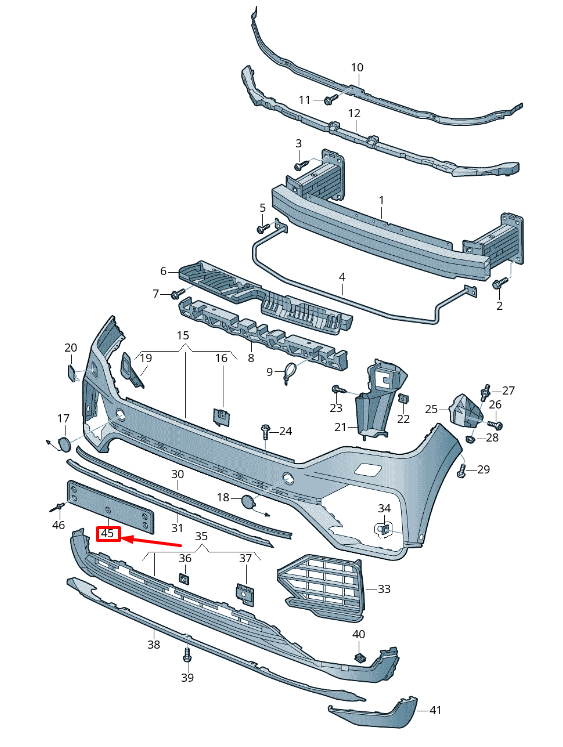 NEW VW TOUAREG CR FRONT LICENSE PLATE HOLDER 760807285A9B9 ORIGINAL