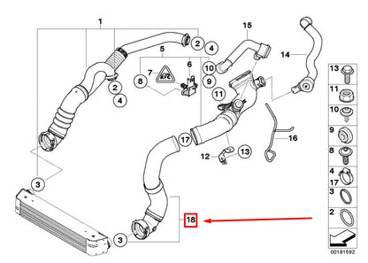 NEW BMW 5 E60 LEFT INTAKE HOSE 13717600010 7600010 ORIGINAL