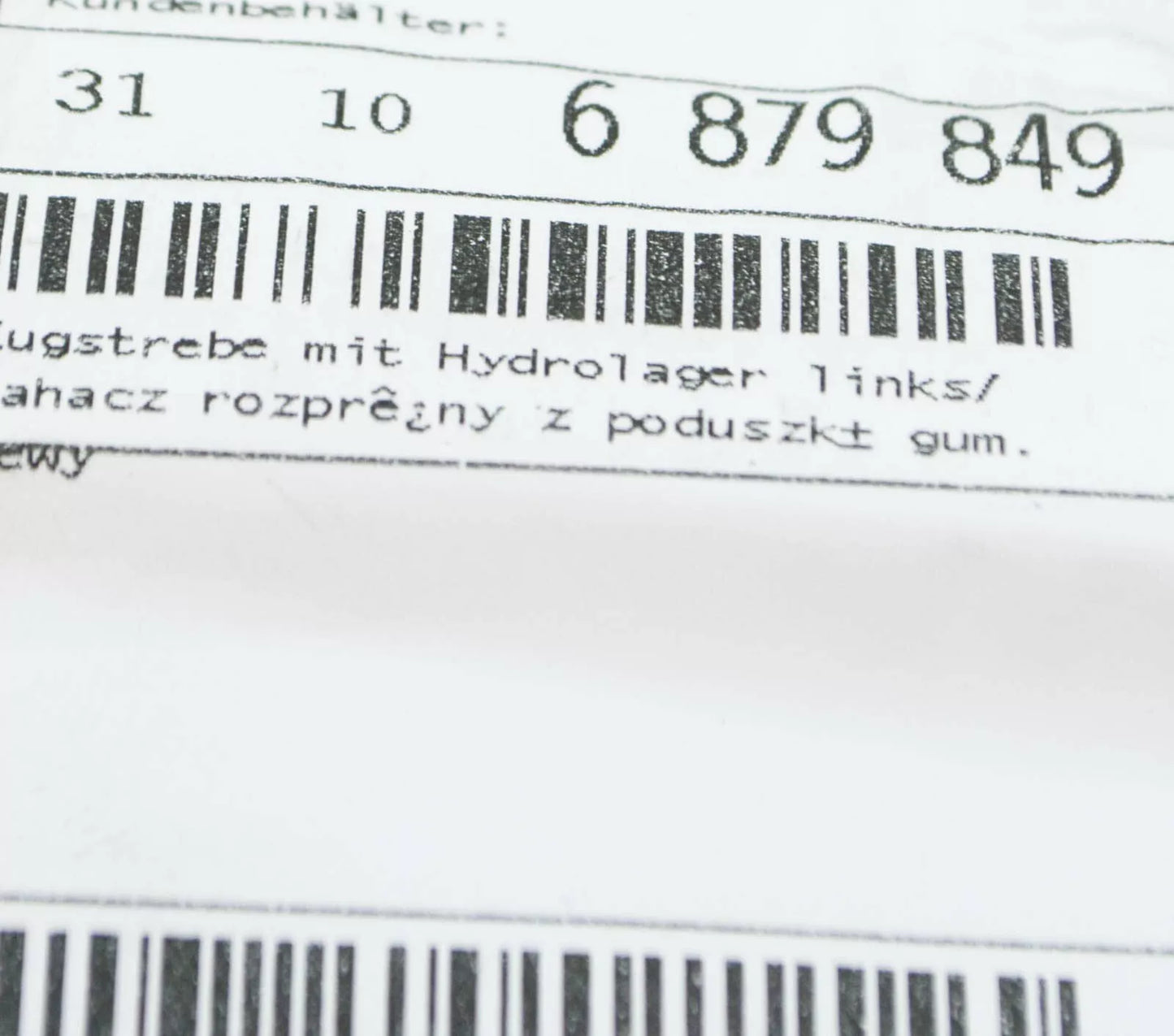 NEW OEM BMW 3 G20 FRONT LEFT WISHBONE CONTROL ARM 31106879849 ORIGINAL