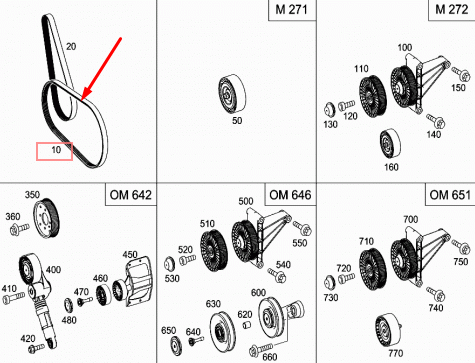 new mercedes-benz m-class w166 alternator timing belt a0039930096 3.0 diesel