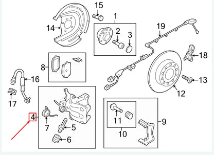 NEW VW GOLF VII 5G MK7 REAR LEFT BRAKE CALIPER 5Q0615423C ORIGINAL