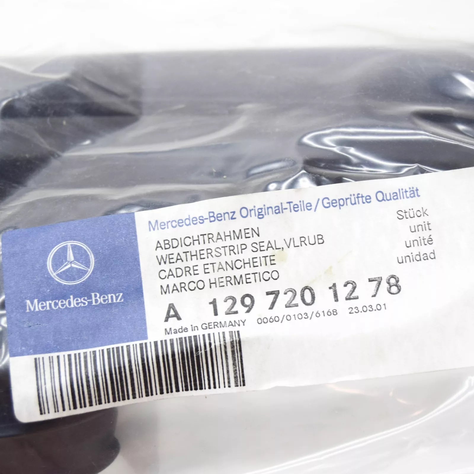 NEW MB SL R129 A-PILLAR AND WINDSCREEN FRAME SEALING FRAME A1297201278 ORIGINAL