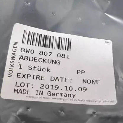 NEW AUDI A4 B9 RADIATOR COVER SUPPORT PROTECTION 8W0807081