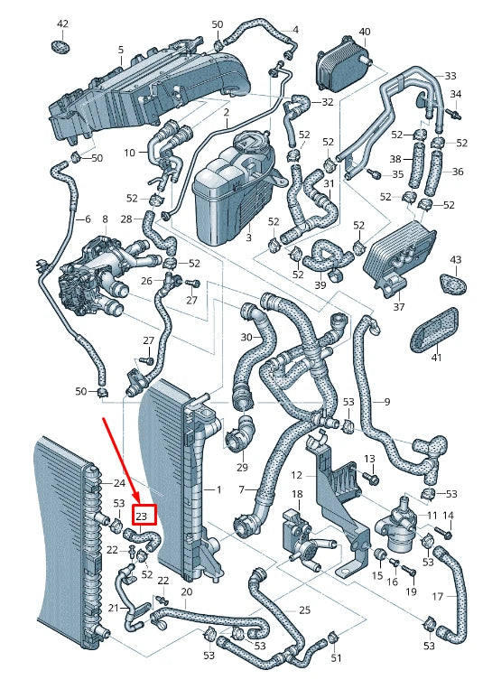 NEW AUDI A6 4A C8 ENGINE COOLANT HOSE 4K0145921AH