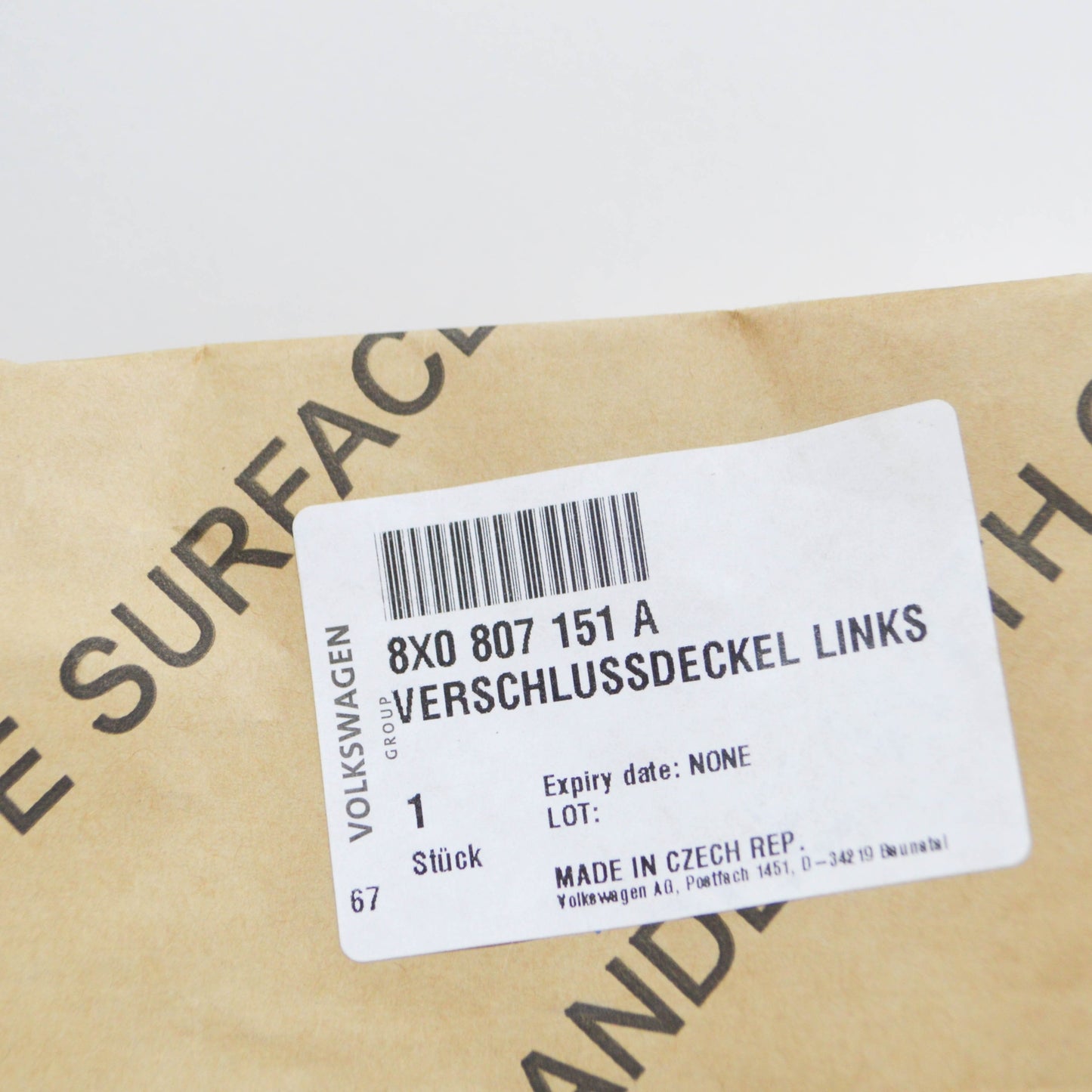 NEW AUDI A1 8X FRONT BUMPER COVER LEFT SIDE END CAP 8X0807151A ORIGINAL