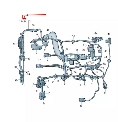 NEW VW TOUAREG 7P FRONT RIGHT SEAT FRAME WIRING HARNESS RHD 7P6971364BB