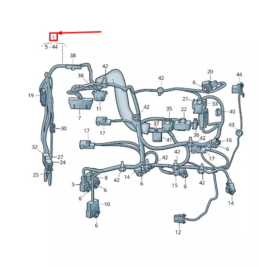 NEW VW TOUAREG 7P FRONT RIGHT SEAT FRAME WIRING HARNESS RHD 7P6971364BB