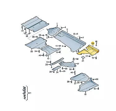 NEW AUDI Q5 8R REAR LEFT UNDERBODY TRIM 80A825215A