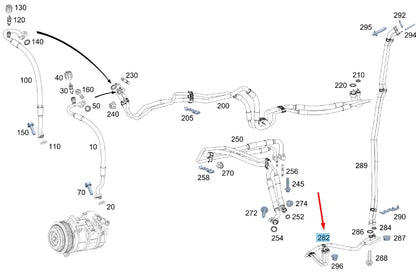 NEW MERCEDES-BENZ SPRINTER W907 REFRIGERANT LINE A9078307200 ORIGINAL