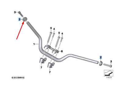NEW BMW R-MODEL R NINET R NINET 0A06 HANDLE BAR COVERING CAP 32718543341