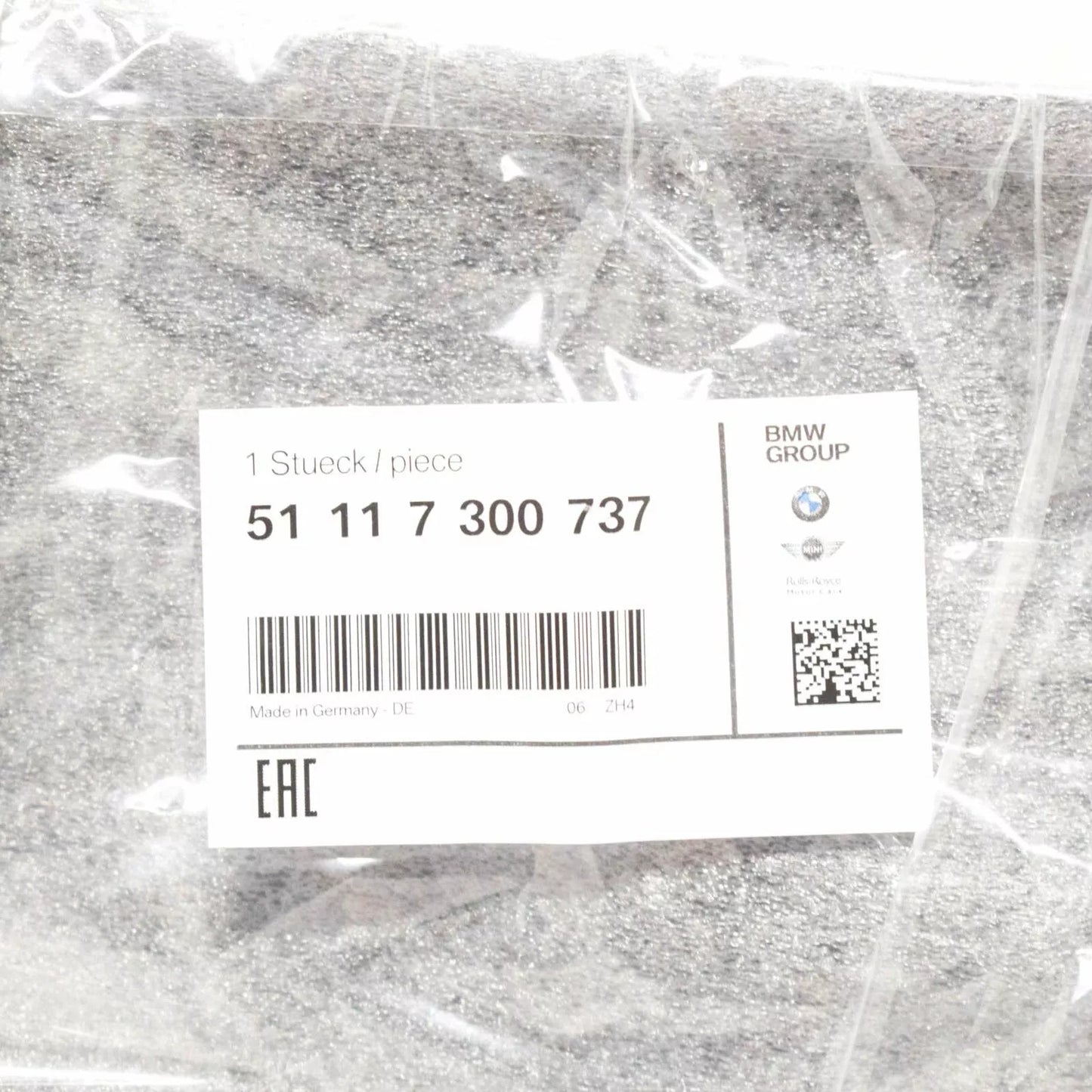 NEW BMW 3 F30 LEFT FOG LIGHT CLOSED GRILLE 51117300737 7300737 ORIGINAL