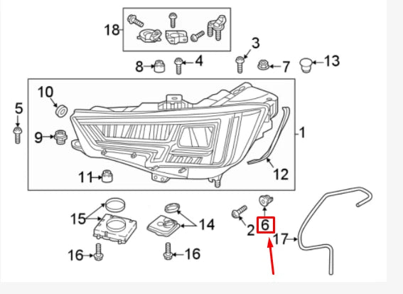 NEW AUDI Q3 F3 FRONT HEADLIGHT ASSEMBLY SPACER RING 8S0806305 ORIGINAL