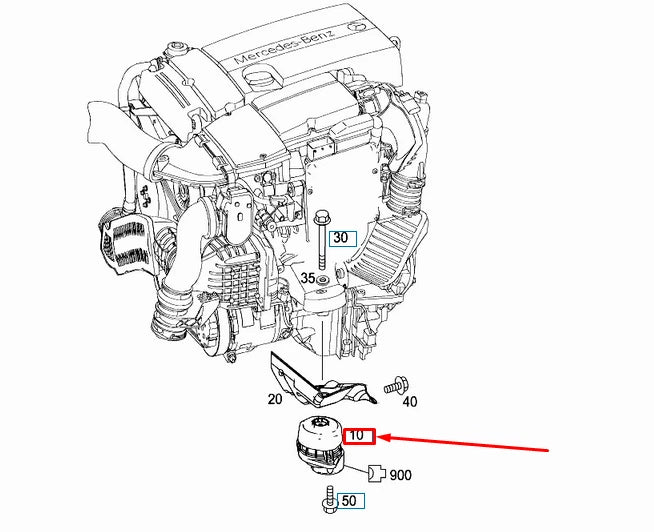 NEW MERCEDES-BENZ C W204 FRONT RIGHT ENGINE SUPPORT A2042405917 ORIGINAL