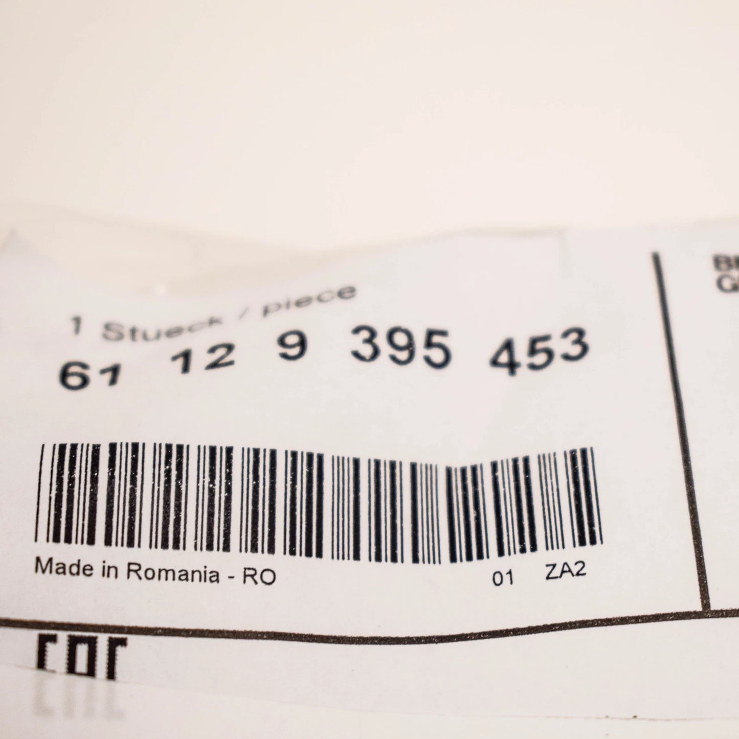 NEW BMW 5 G30 FRONT BUMPER WIRING HARNESS 61129395453 ORIGINAL